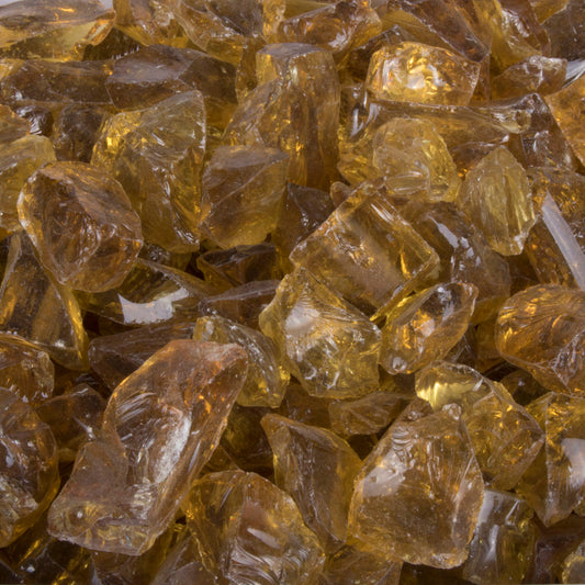 Gold-black Pinnacle amber fire glass