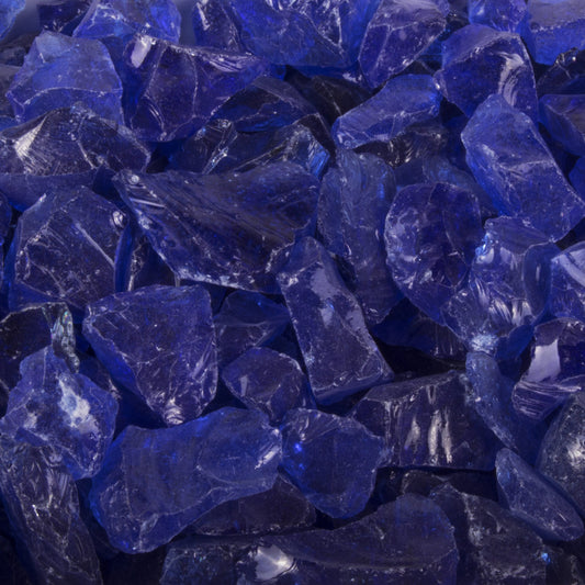 Gold-black Pinnacle blue fire pit glass