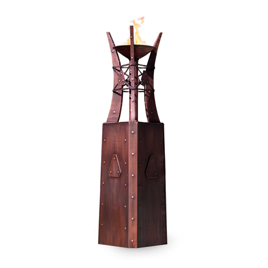 Bastille fire tower hammered copper luxury outdoor lighting