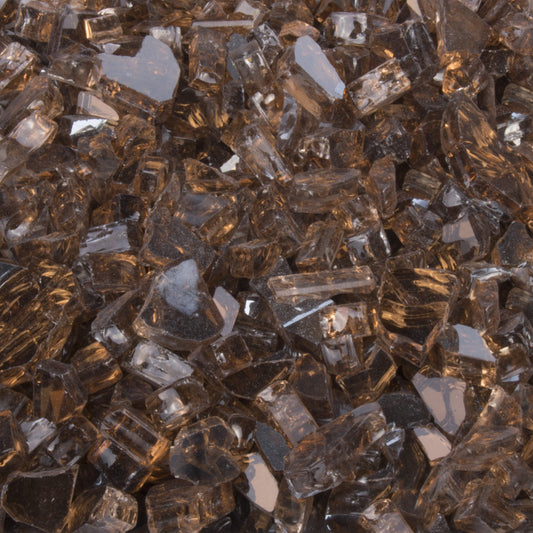 Gold-black Pinnacle copper reflective fire glass