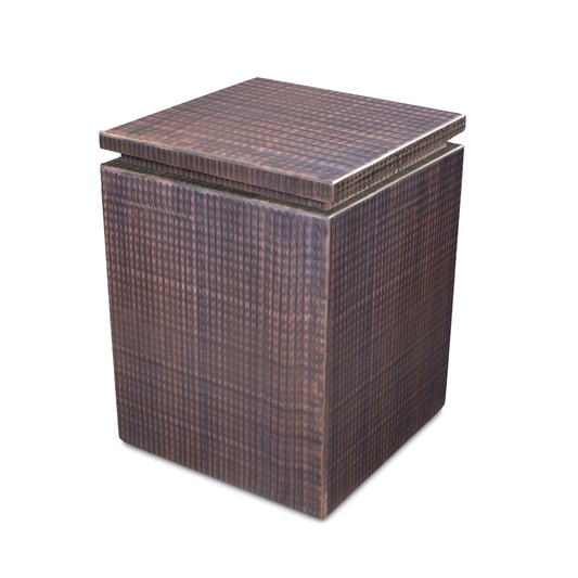 Hammered copper propane tank luxury enclosure