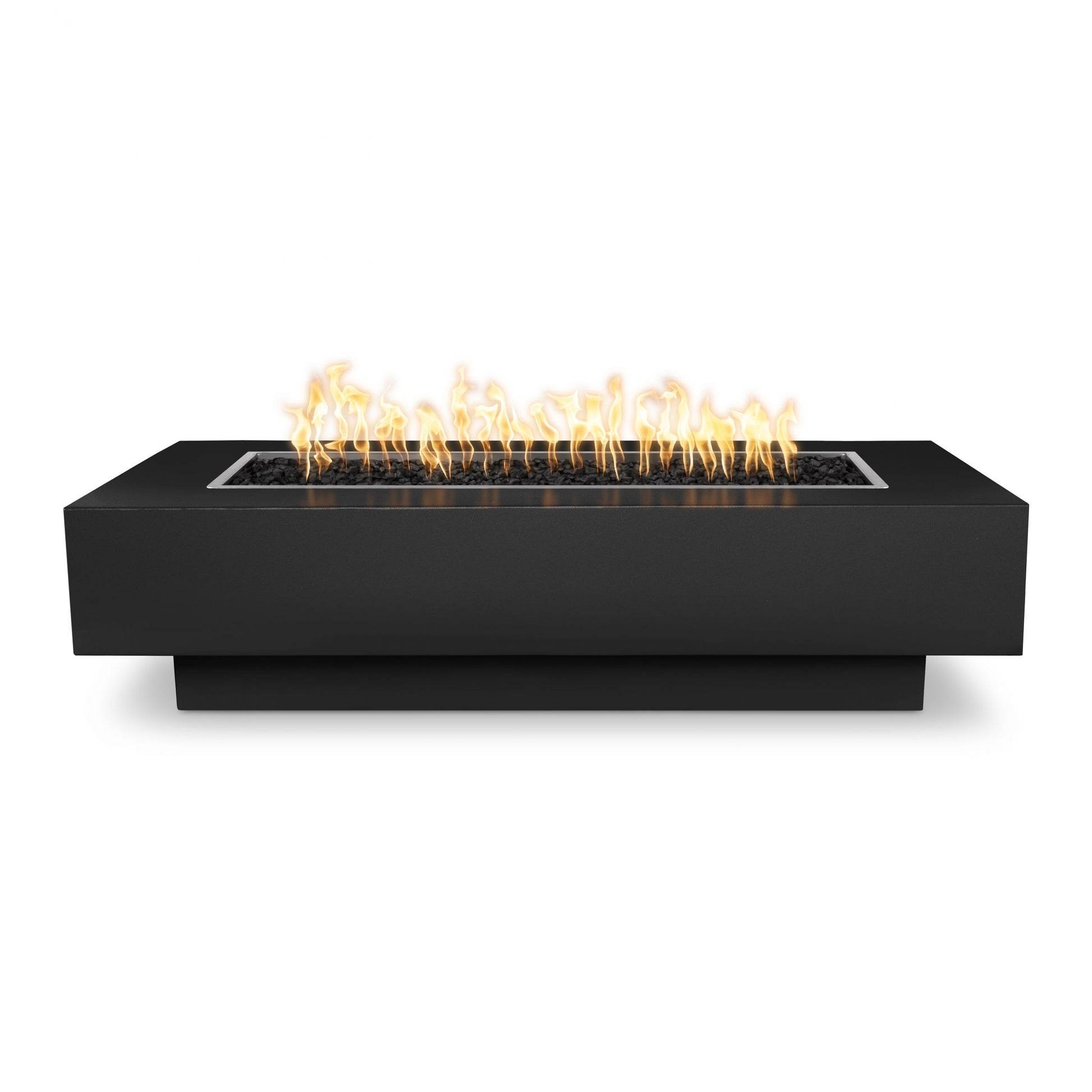 Gold-black Pinnacle Cazo fire pit concrete over metal powder coat