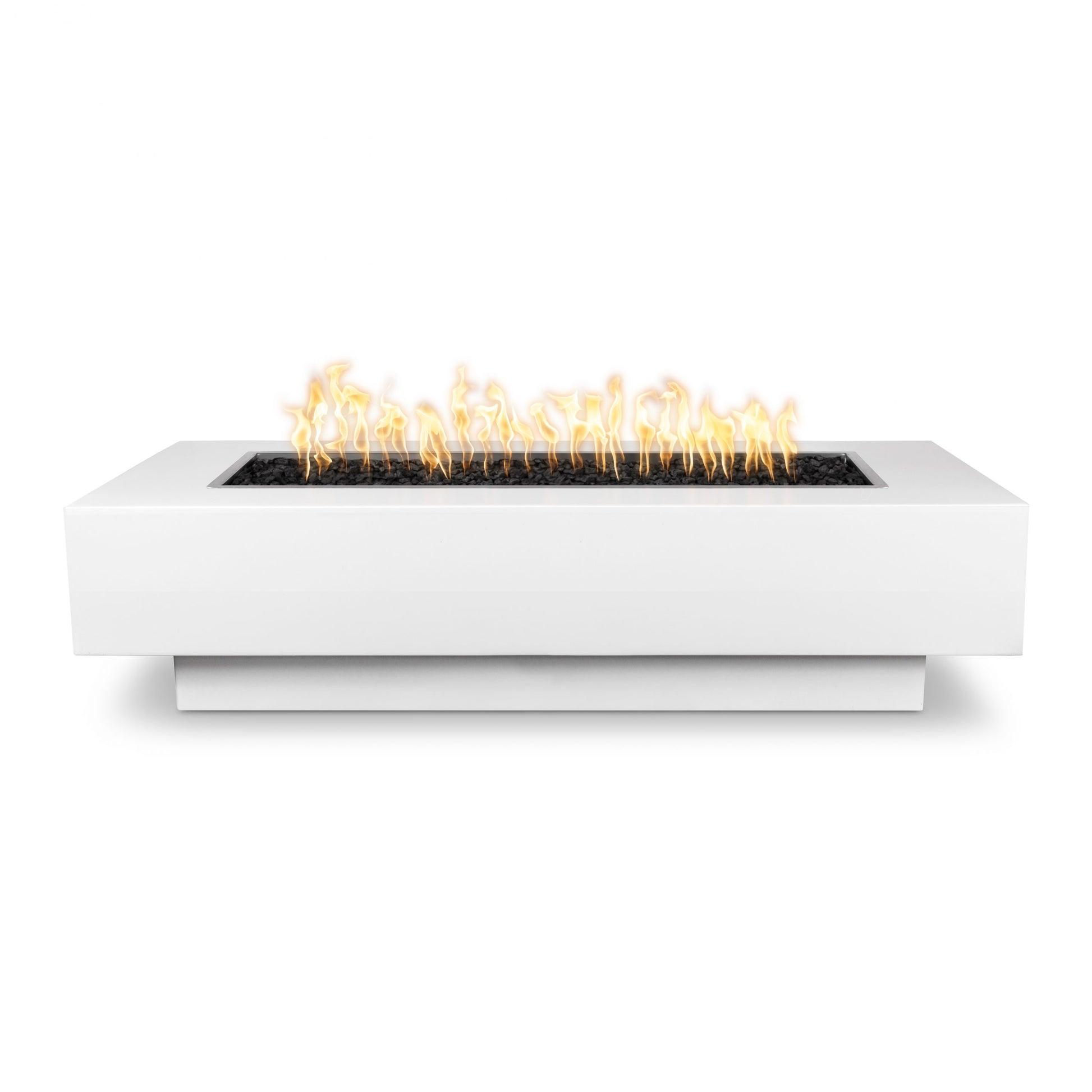 Gold-black Pinnacle Cazo fire pit concrete over metal powder coat