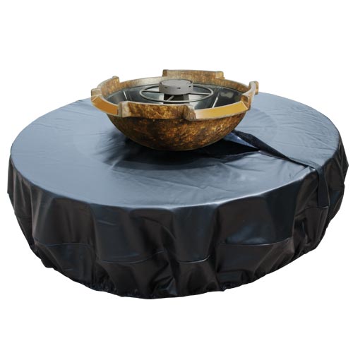 84 inch round black vinyl cover with center cut for EVO 360 or H2O basin