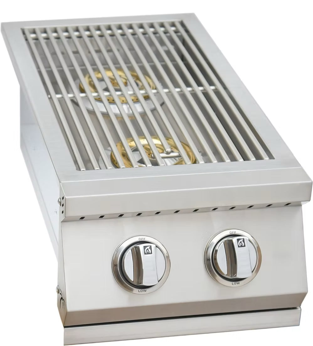 Kokomo Grills Built In Double Side Burner Stainless Steel with removable cover