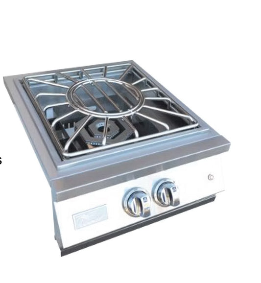 Kokomo Grills Professional Built-in Power Burner with Led Lights and Removable Grate for Wok