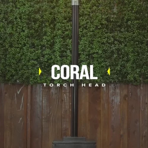 Stainless steel coral torch wind proof 30,000 btu  perfect flame luxury outdoor lighting