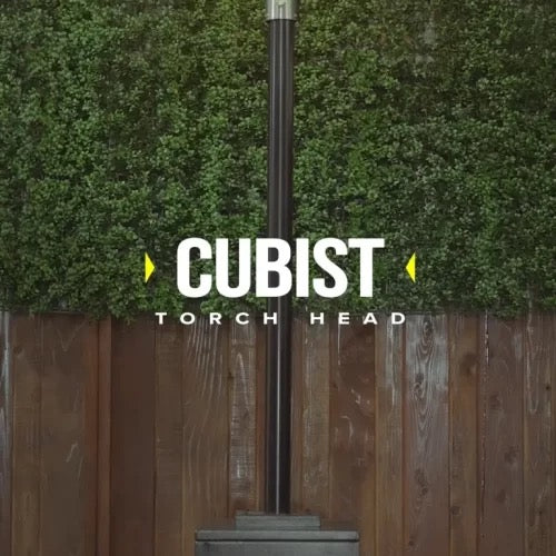Stainless steel cubist fire torch wind proof 30,000 btu  perfect flame luxury outdoor living