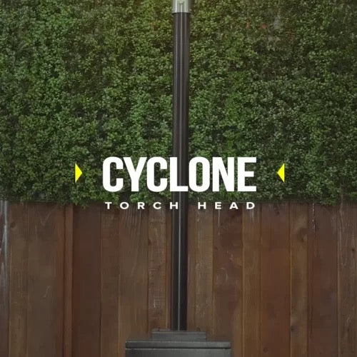 Stainless steel cyclone fire torch wind proof 30,000 btu  perfect flame luxury outdoor lighting