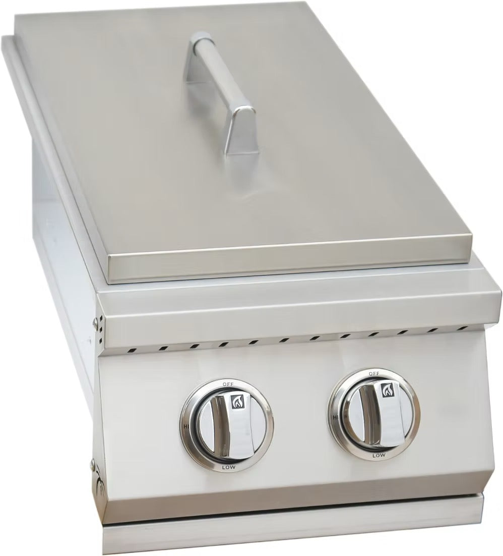 Kokomo Grills Built In Double Side Burner Stainless Steel with removable cover