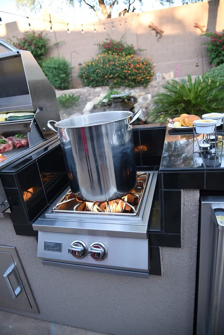 Kokomo Grills Professional Built-in Power Burner with Led Lights and Removable Grate for Wok