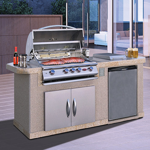 Cal Flame Escape Series Pacifica Q BBQ Island outdoor kitchen with built in grill