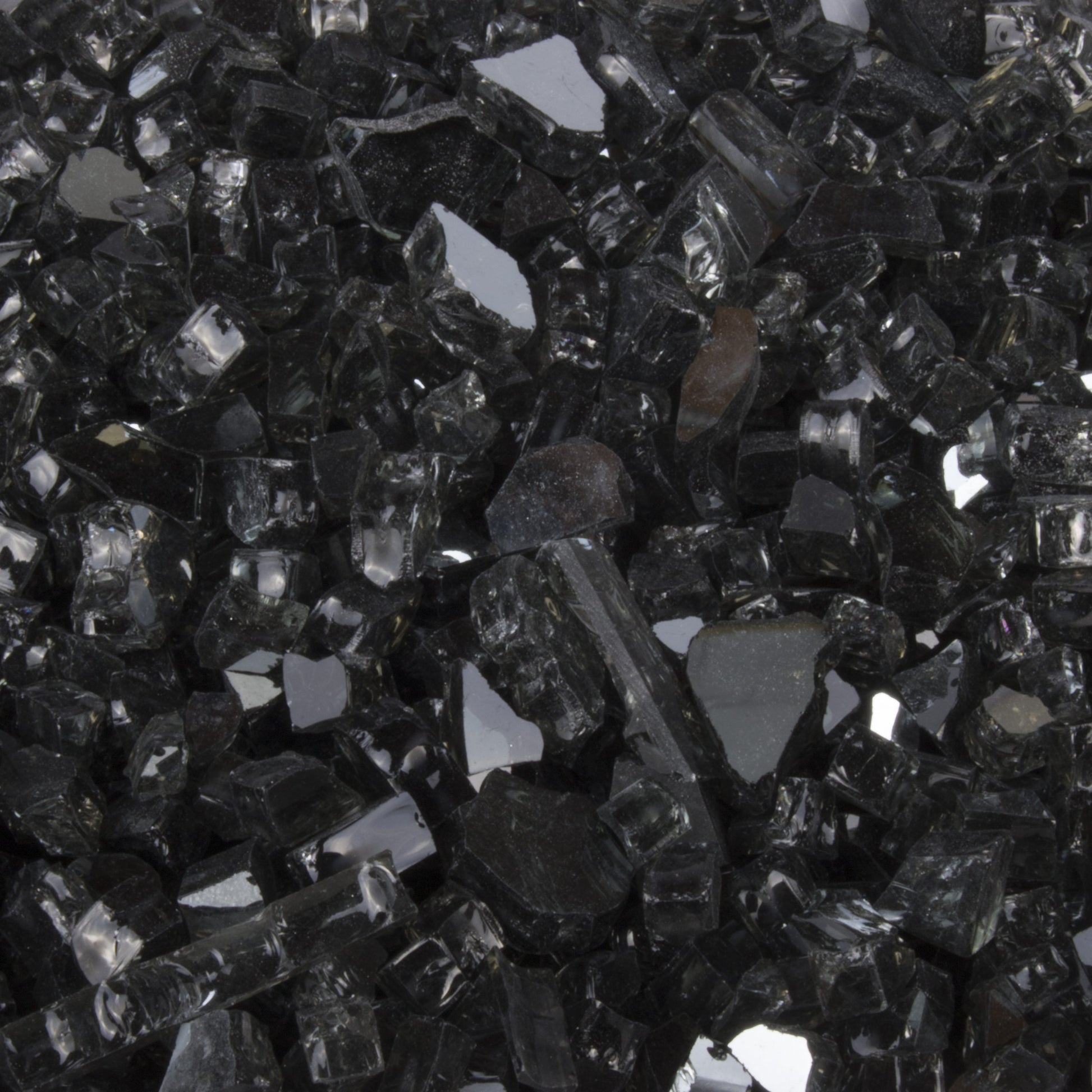 Gold-black Pinnacle black reflective fire pit glass