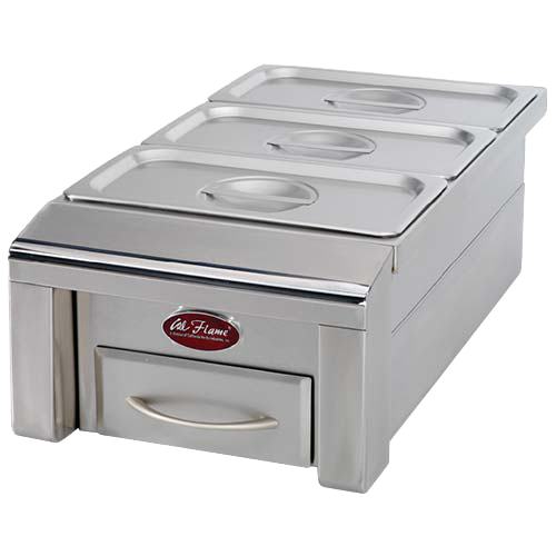 Cal Flame 12-inch drop-in stainless steel food warmer BBQ07888P