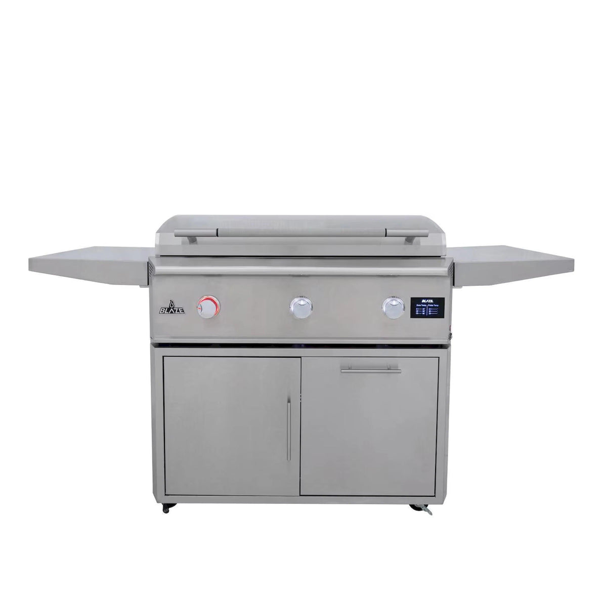 Blaze LTE PRO 40-Inch Gas Griddle on stainless steel cart BLZ-GRIDDLE40-CART-LTSC