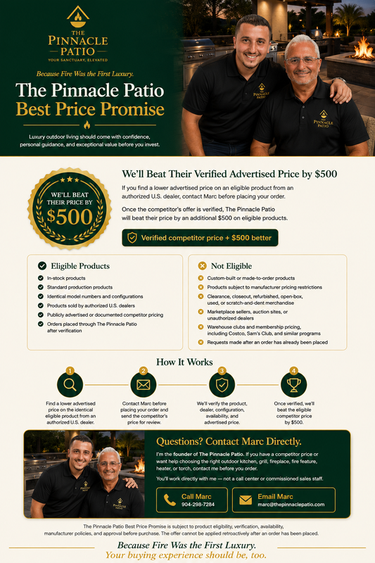 The Pinnacle Patio Best Price Promise