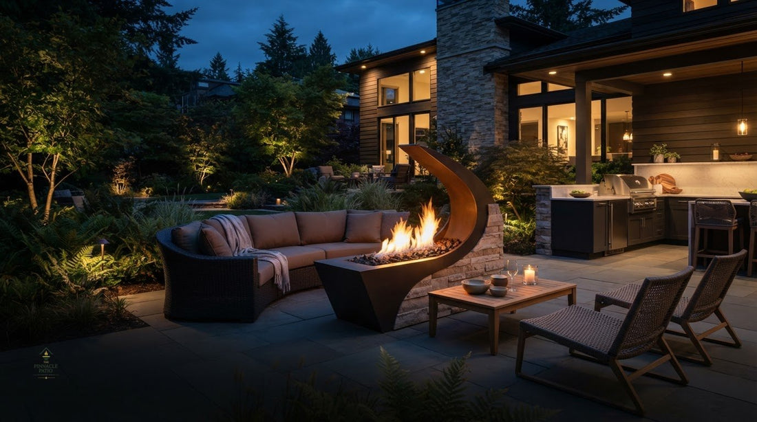 Outdoor Gas Fireplaces: How to Choose a Sculptural Fire Feature