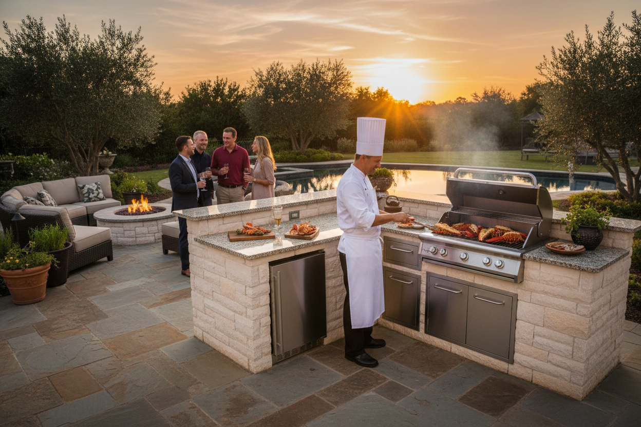 Outdoor Kitchen Islands | Luxury BBQ Islands & Outdoor Kitchens