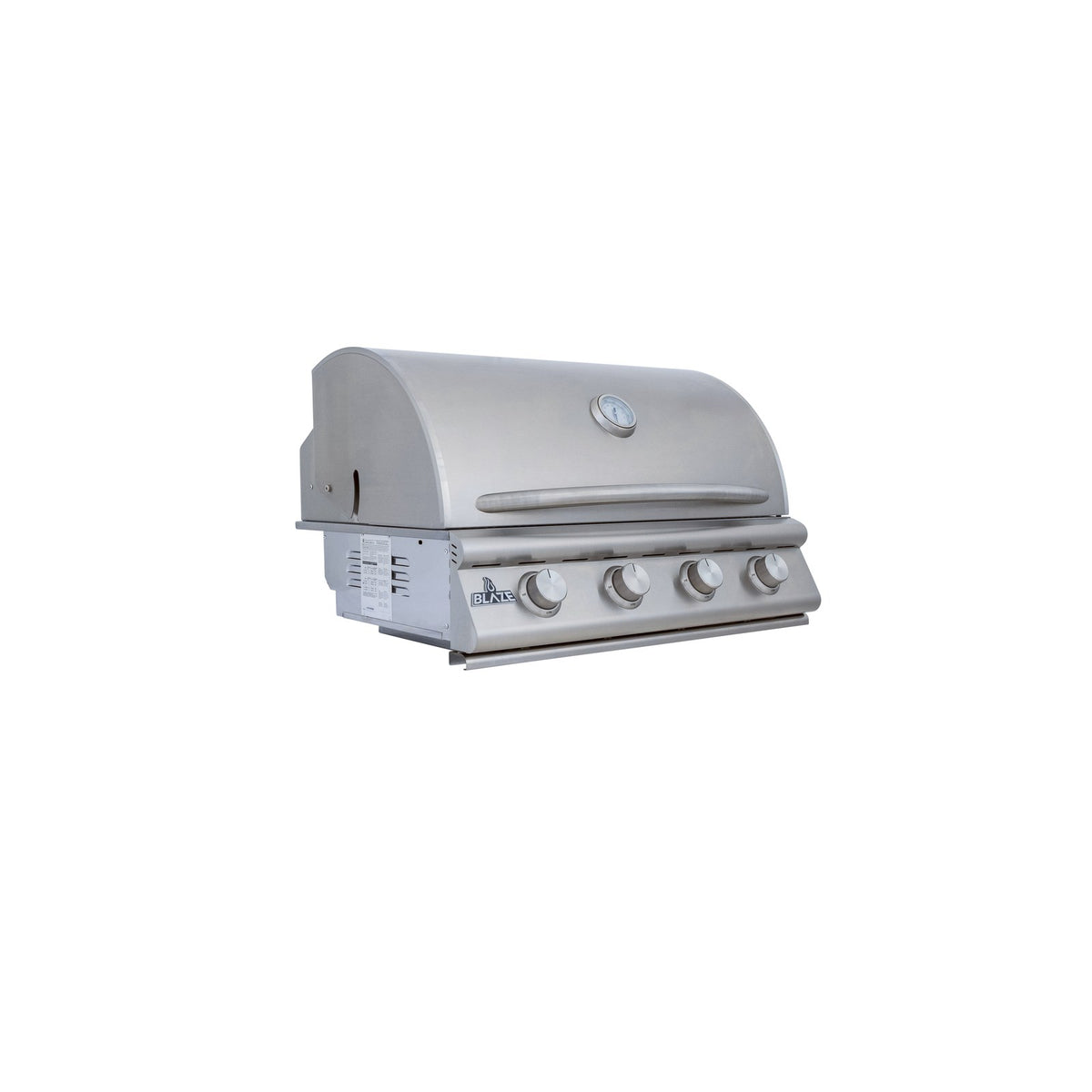 Blaze BCM 32-Inch 4-Burner Built-In Gas Grill angled stainless steel view