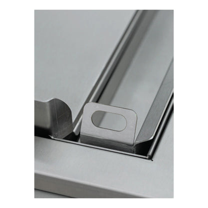 Blaze LTE PRO 40-Inch Griddle lid hinge and sound damper detail