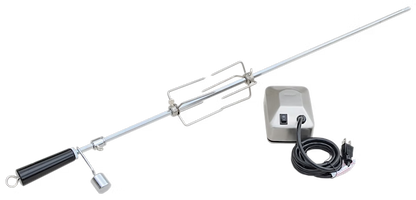 BBQ Grill Rotisserie Kit – Stainless Steel Rotisserie Attachment for Even Grilling