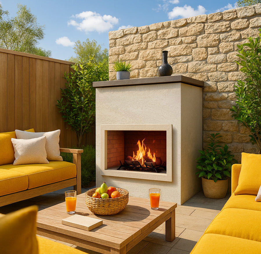 Luxury outdoor fireplaces
