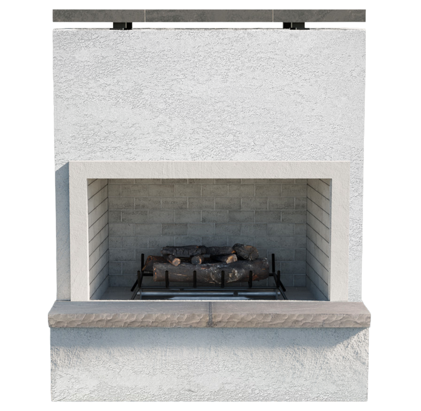 CalFlame Monterey – Modern Outdoor Gas Fireplace W/ Bottom Mantel