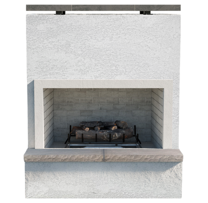 CalFlame Monterey – Modern Outdoor Gas Fireplace W/ Bottom Mantel