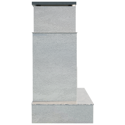 CalFlame Tahiti – Contemporary Outdoor Gas Fireplace W/ Bottom Wrap-Around Mantel