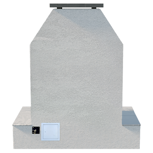 Calflame Key West – Modern Outdoor Gas Fireplace w/ Wrap-Around Mantel