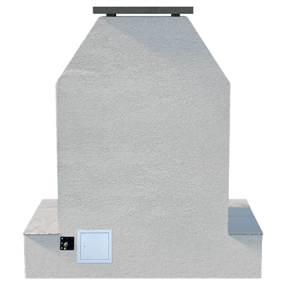 Calflame Key West – Modern Outdoor Gas Fireplace w/ Wrap-Around Mantel