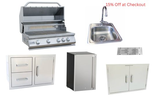 6 Piece Outdoor Kitchen Package Deal!
