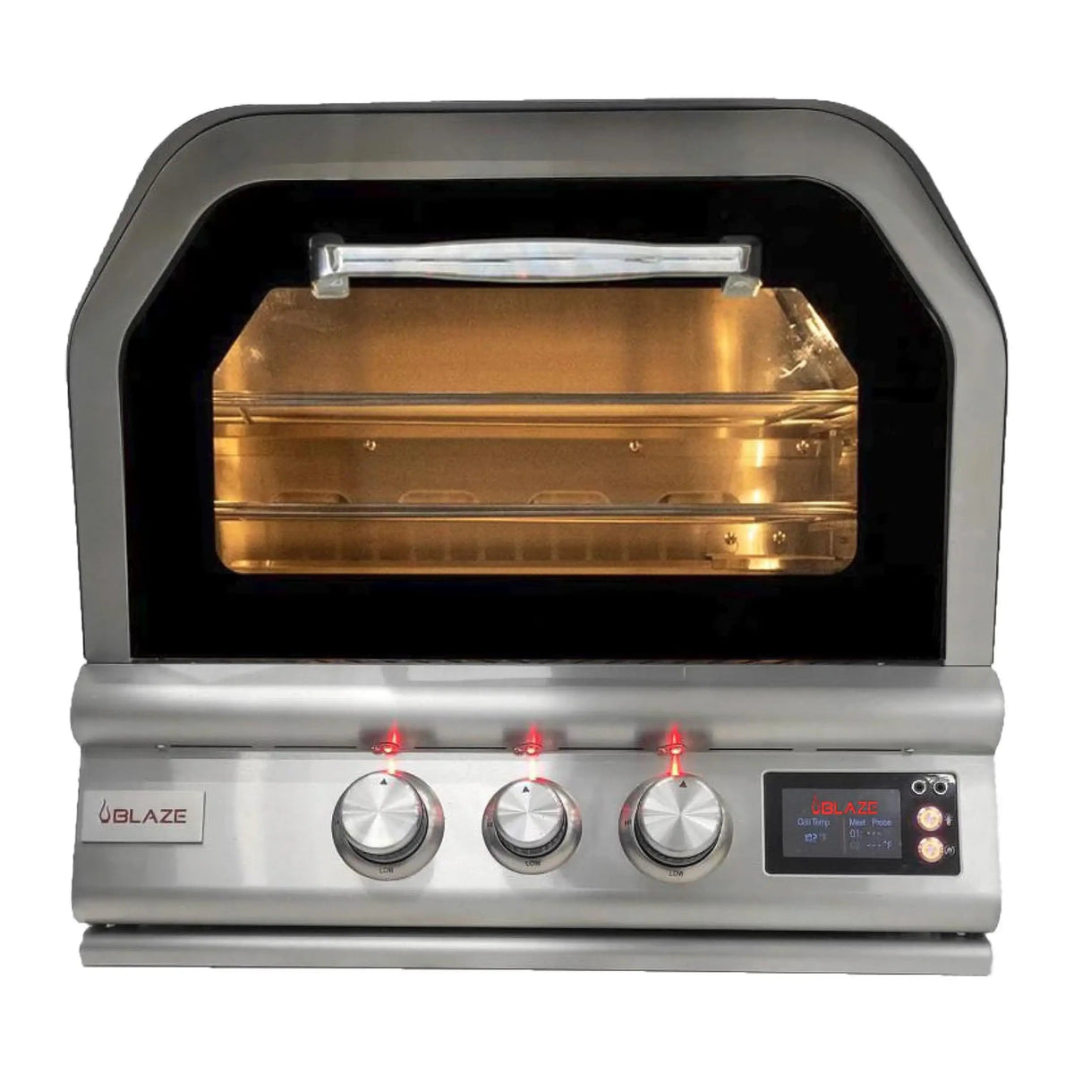 Blaze LTE+ 26-inch built-in outdoor pizza oven front view