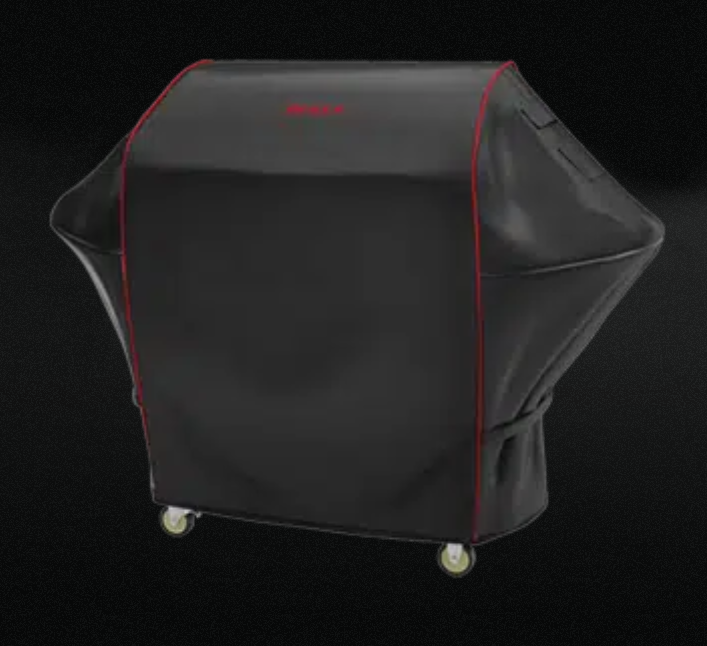 Bull 38-inch Premium Cart Cover protecting a Bull Brahma Complete Cart from rain, dust, and outdoor elements with heavy-duty vinyl construction.