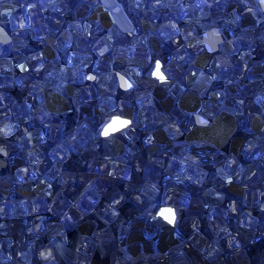Gold-black Pinnacle cobalt reflective fire glass