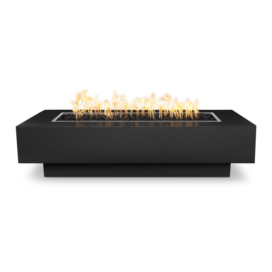 Gold-black Pinnacle Cazo fire pit concrete over metal powder coat