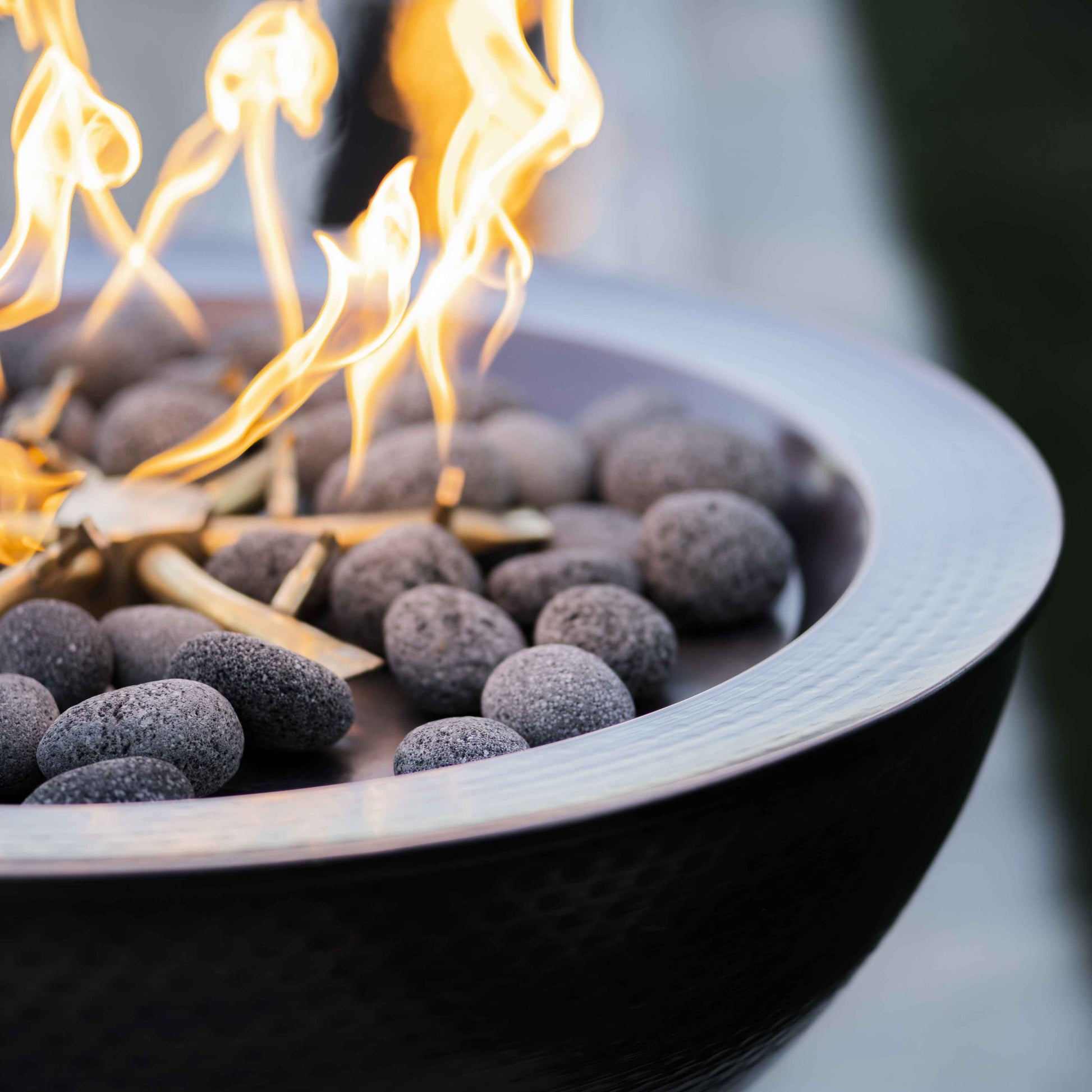 Gold-black Pinnacle Cazo fire bowl powder coat metal bowl
