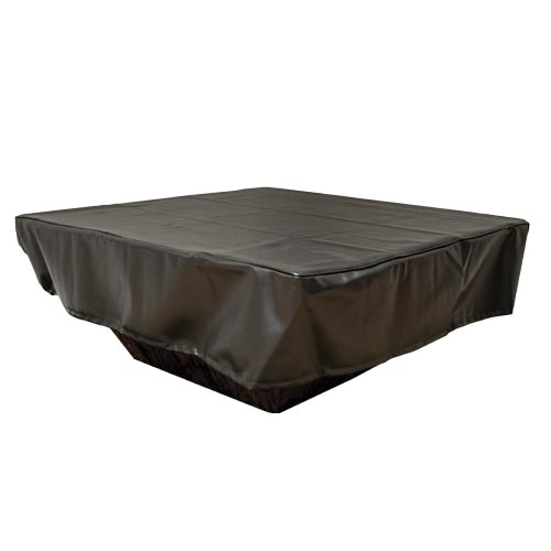 Black vinyl cover for outdoor fire pit (rectangle/round/EVO 360/H2O basin)