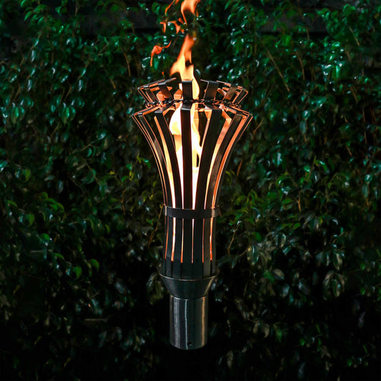 Stainless steel gothic fire torch wind proof 30,000 btu  perfect flame