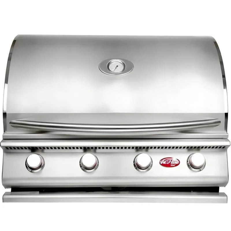 Cal Flame G4 built-in grill with stainless steel hood, front view