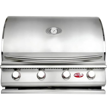 Cal Flame G4 built-in grill with stainless steel hood, front view