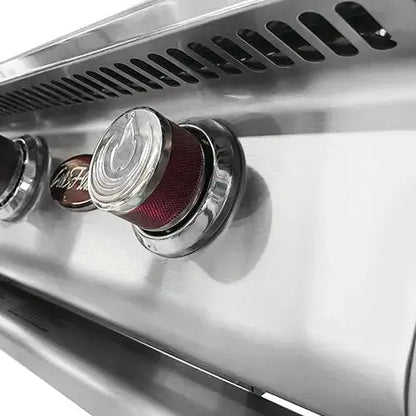 Cal Flame G4 grill stainless steel control knobs with flame icons
