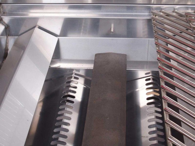 Cal Flame G4 grill underneath grate showing infrared burners