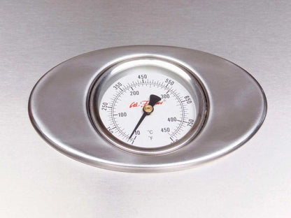 Cal Flame G4 grill built-in temperature gauge, close-up