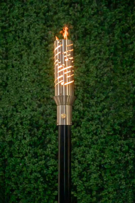 Stainless steel comet fire torch wind proof 30,000 btu  perfect flame luxury outdoor lighting