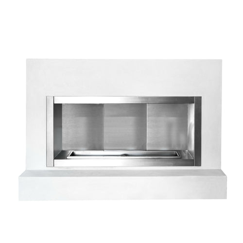 The Huntington Fireplace 84-inch Ready to Finish structure with electronic ignition, customizable finish options