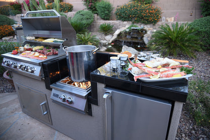 Kokomo Grills Power Burner 4 Burner 32 inch Built-In Barbeque Grill Island Kitchen Package