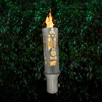 Stainless steel bull and star fire torch wind proof 30,000 btu  perfect flame luxury outdoor lighting