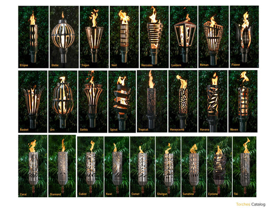 Eternal Flame torch head designs collection stainless steel