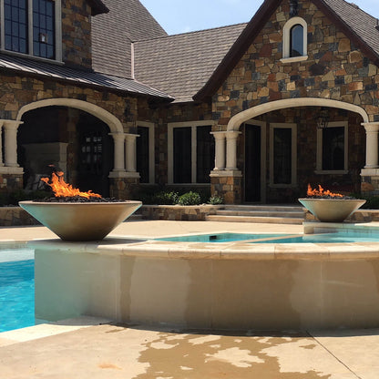 Cazo fire bowl perfect flame luxury outdoor lighting